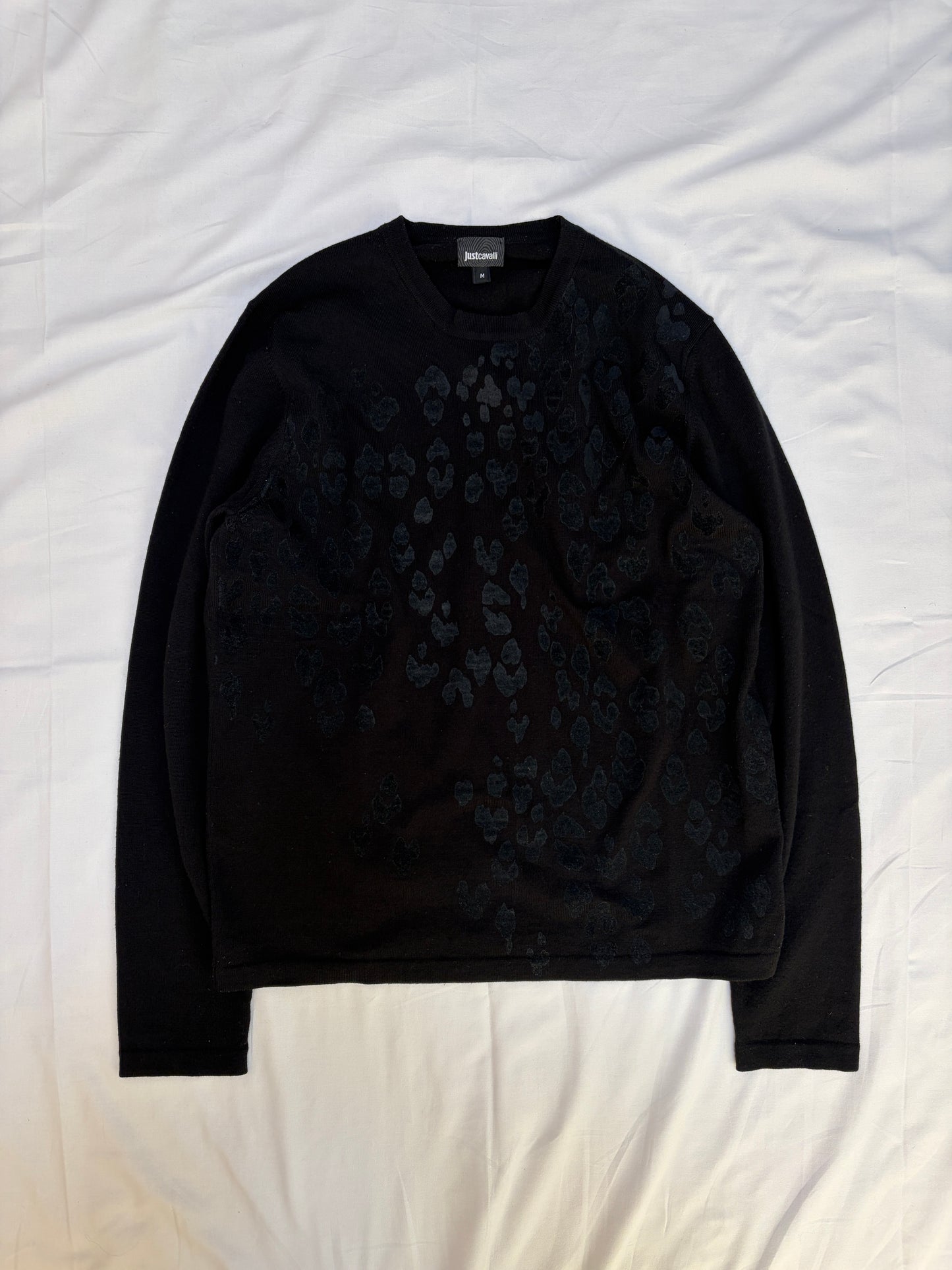 Just Cavalli Just Cavalli Black Wool Knit Size M