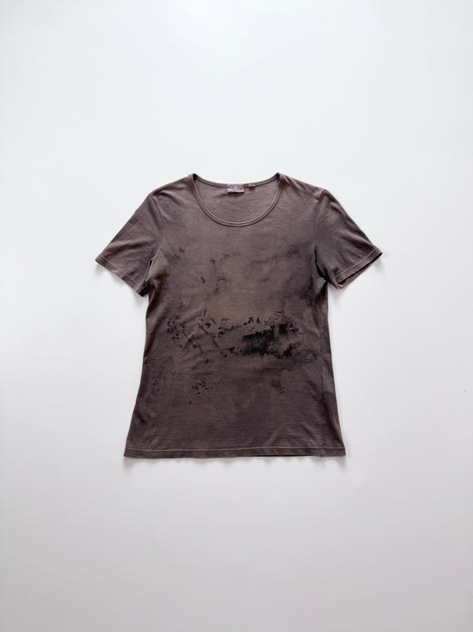Helmut Lang 1999 SS Brown Short Sleeve Shirt Size XS