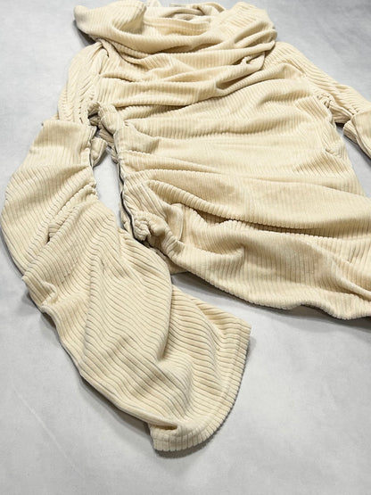 Jean Paul GAULTIER FEMME 1990s High Neck Knit Beige Size XS