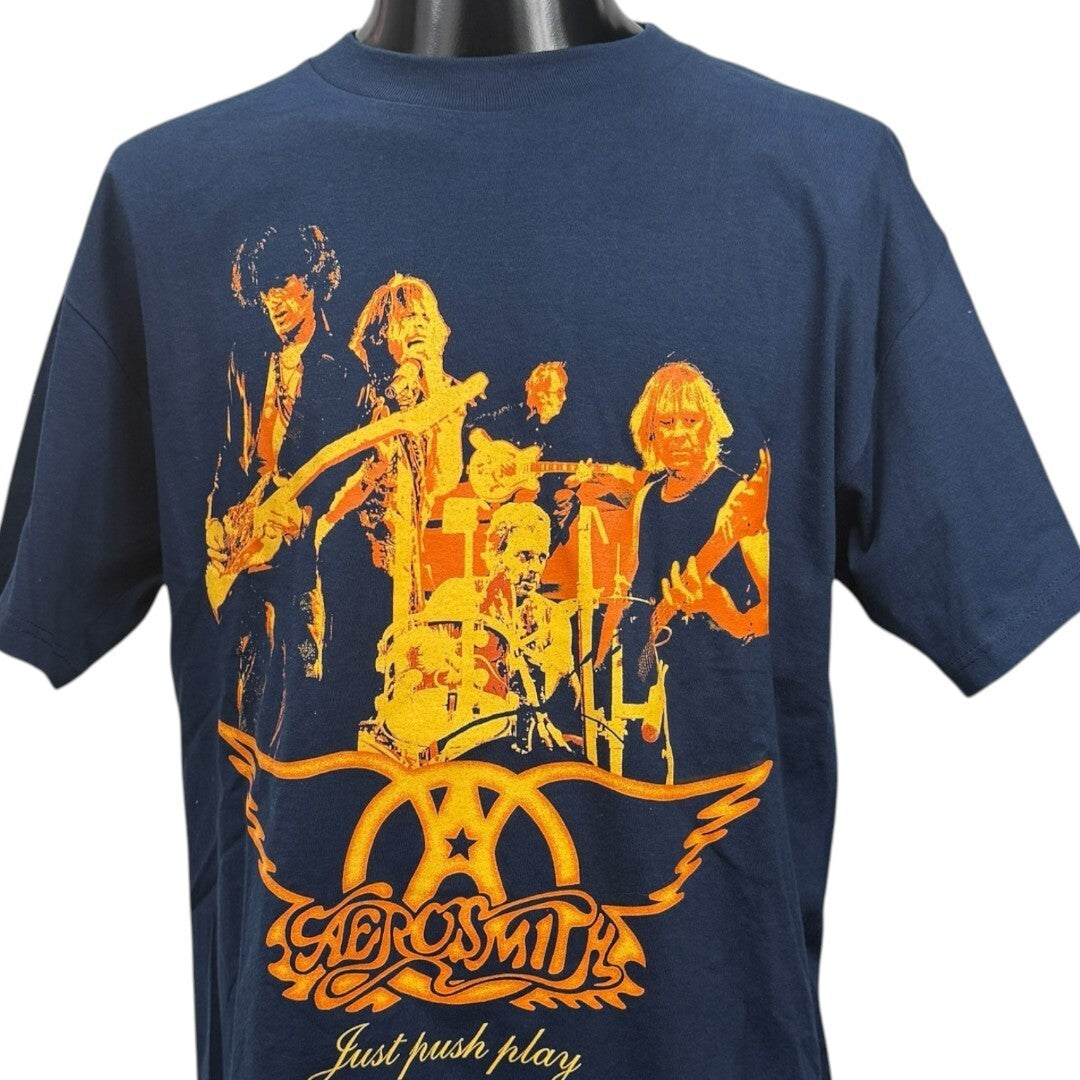 Aerosmith 00s JUST PUSH PLAY WORLD TOUR 2002 Y2K T-Shirt Size L