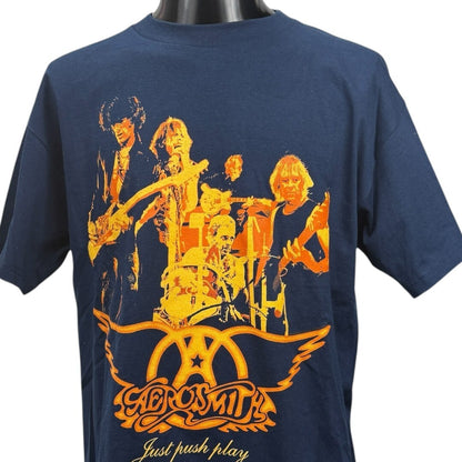 Aerosmith 00s JUST PUSH PLAY WORLD TOUR 2002 Y2K T-Shirt Size L