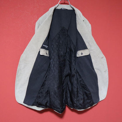 D&G Beige Corduroy Tailored Jacket Size 48
