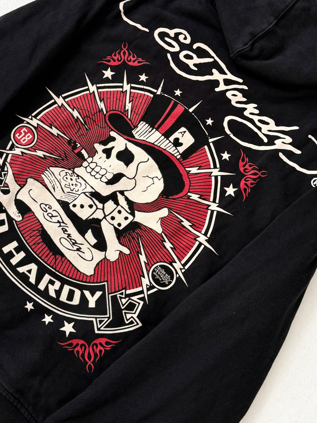 Ed Hardy Skull Design Zip Hoodie Size XXL