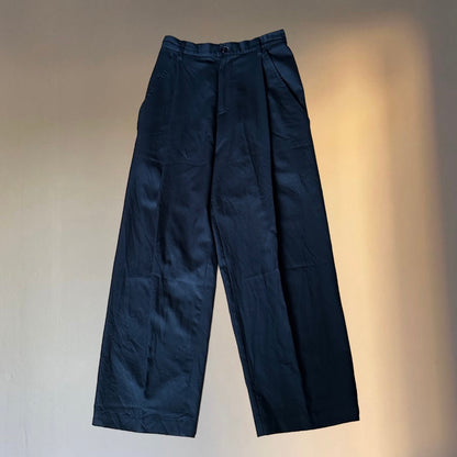 NEON SIGN 21AW Black 100% Wool Draped Wide Slacks