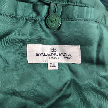 BALENCIAGA SPORTS Green Wool BB Logo Bomber Jacket Size LL