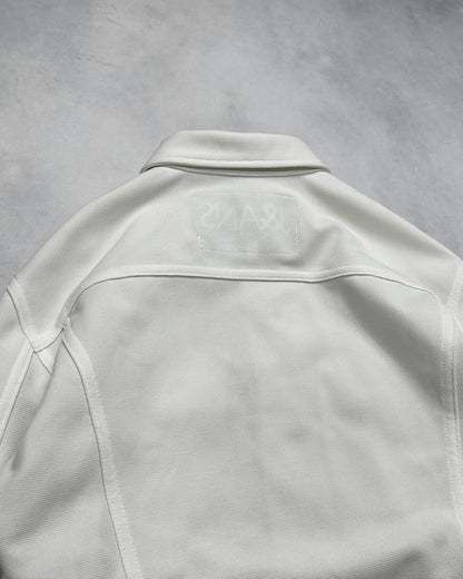 J&ANS DOLCE&GABBANA White Piqué Trucker Jacket Size M