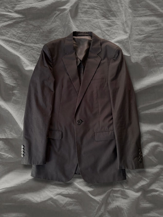 HELMUTLANG SS17 Cotton 1-Button Tailored Blazer Black Size 36R