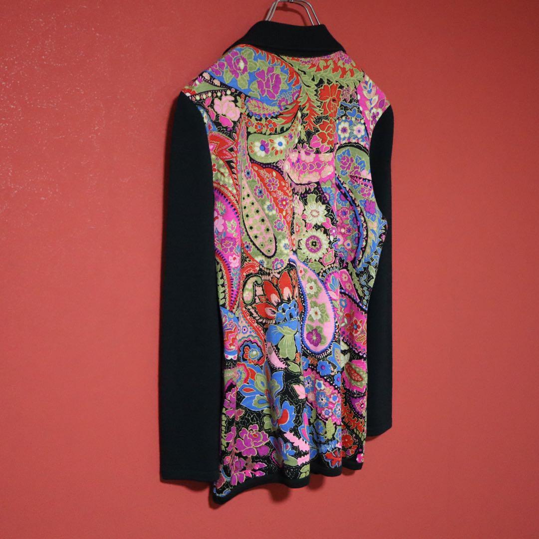 Vintage LEONARD Silk Blend Paisley Panel Knit Jacket Size M