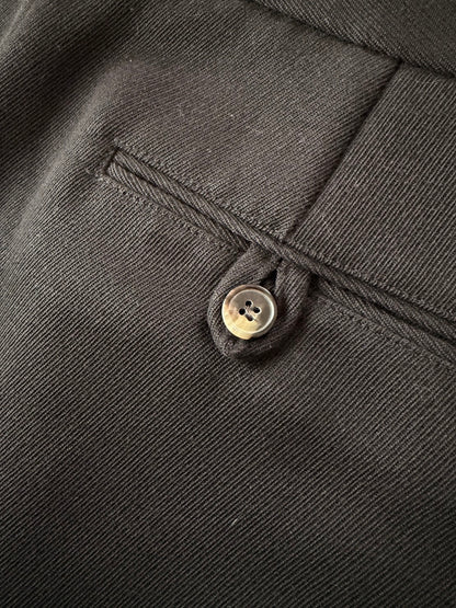 Martin Margiela Wool Mohair Plain White Tag Pants Black
