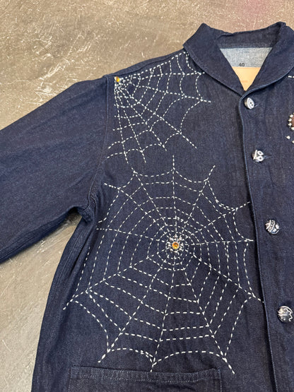 Vintage UNDIS × Rat Indigo Heavy Cotton Sleeve Shirt Size 40