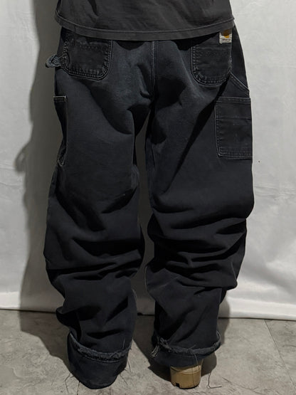 Vintage Carhartt Faded Black Double Knee Work Pants