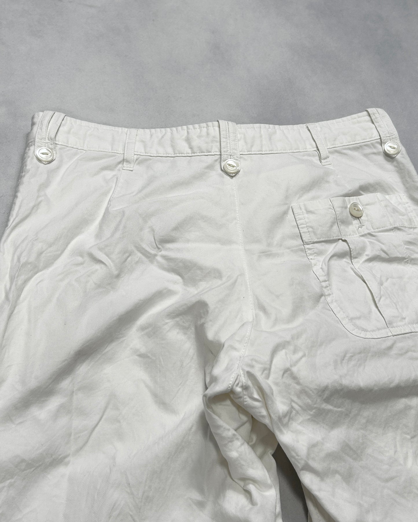 MIHARA YASUHIRO Asymmetrical Flap Shorts (2000s) Size S