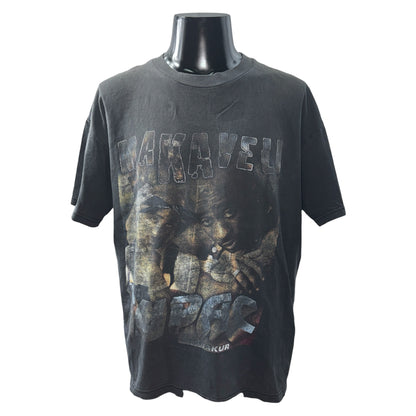 PAC 90s Y2K Makaveli Thug Life Rap T-Shirt Faded Size L