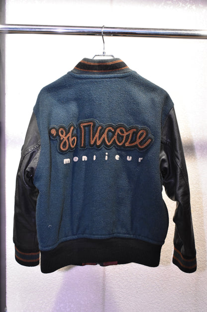 Vintage 80s Monsieur Nicole Wool Varsity Jacket Size M