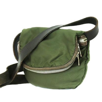 GUIDI Nylon & Leather Shoulder Bag Khaki Size F
