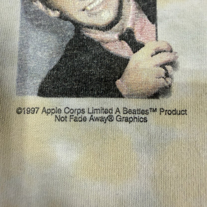 THE BEATLES 90s Tie-Dye Portrait T-Shirt Size XL