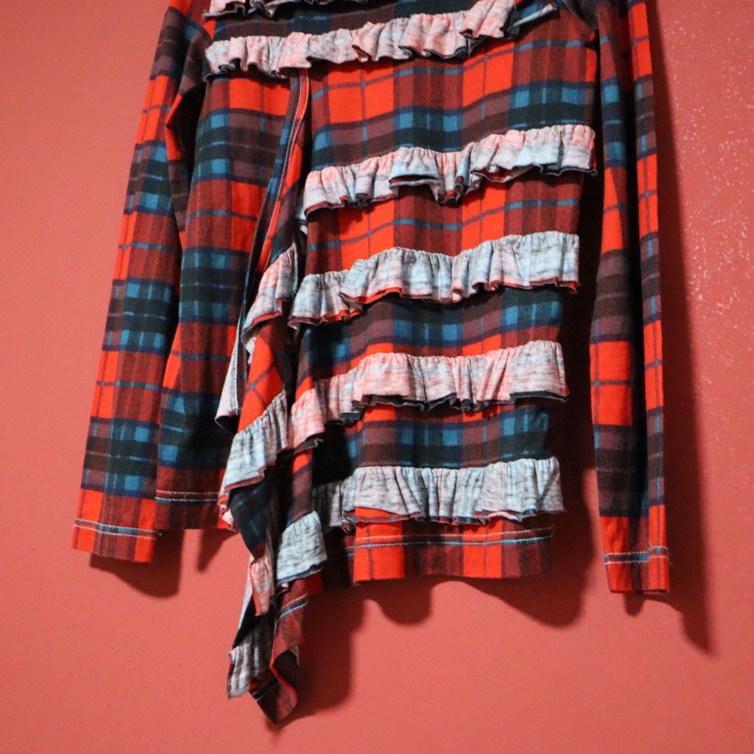 Comme des Garcons 20AW Red Asymmetrical Ruffle Long Size S