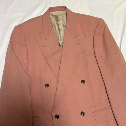 MEN'S BIGI 80s/90s Salmon Pink DB Tailored Jacket