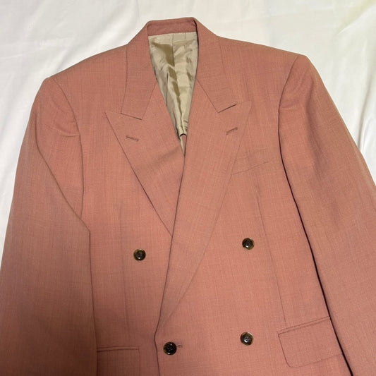 MEN'S BIGI 80s/90s Salmon Pink DB Tailored Jacket
