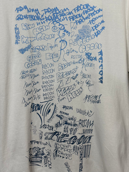 RECON Multi Graffiti Logo T-Shirt White Size L