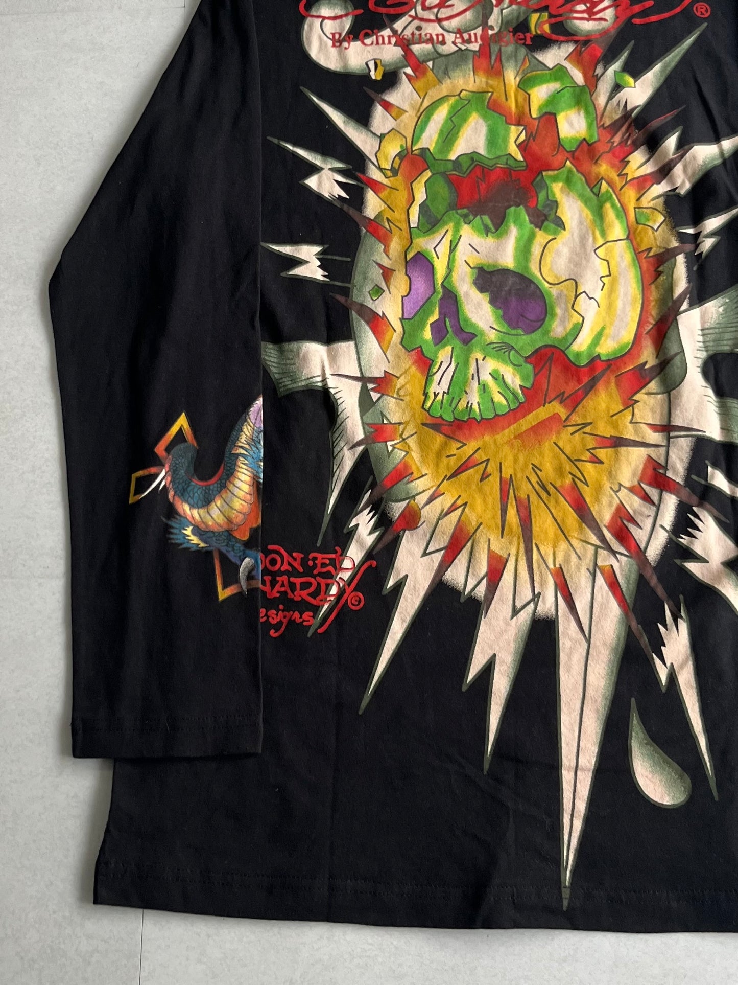 Ed Hardy Skull Long Sleeve Tee Black Size XL