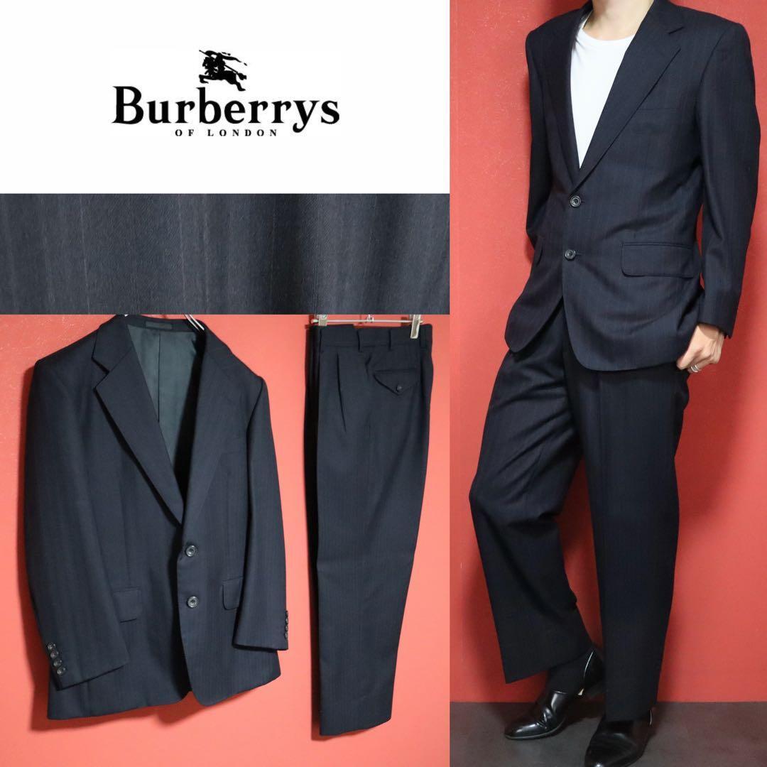 Burberrys 90s Shadow Stripe Wool Suit Jacket