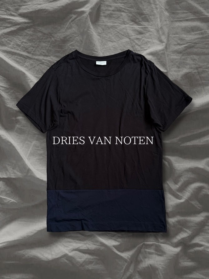 DRIES VAN NOTEN 10s Cotton Panel Line Blazer Black Size 34S