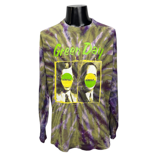 GREEN DAY 90s "Nimrod" Tie-Dye Long Sleeve T-Shirt Size XL