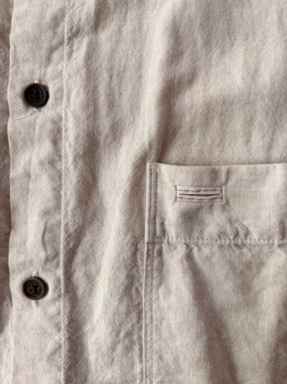 DIESEL BLACKGOLD Cotton Linen Raw Edge Sleeve Shirt Size 48