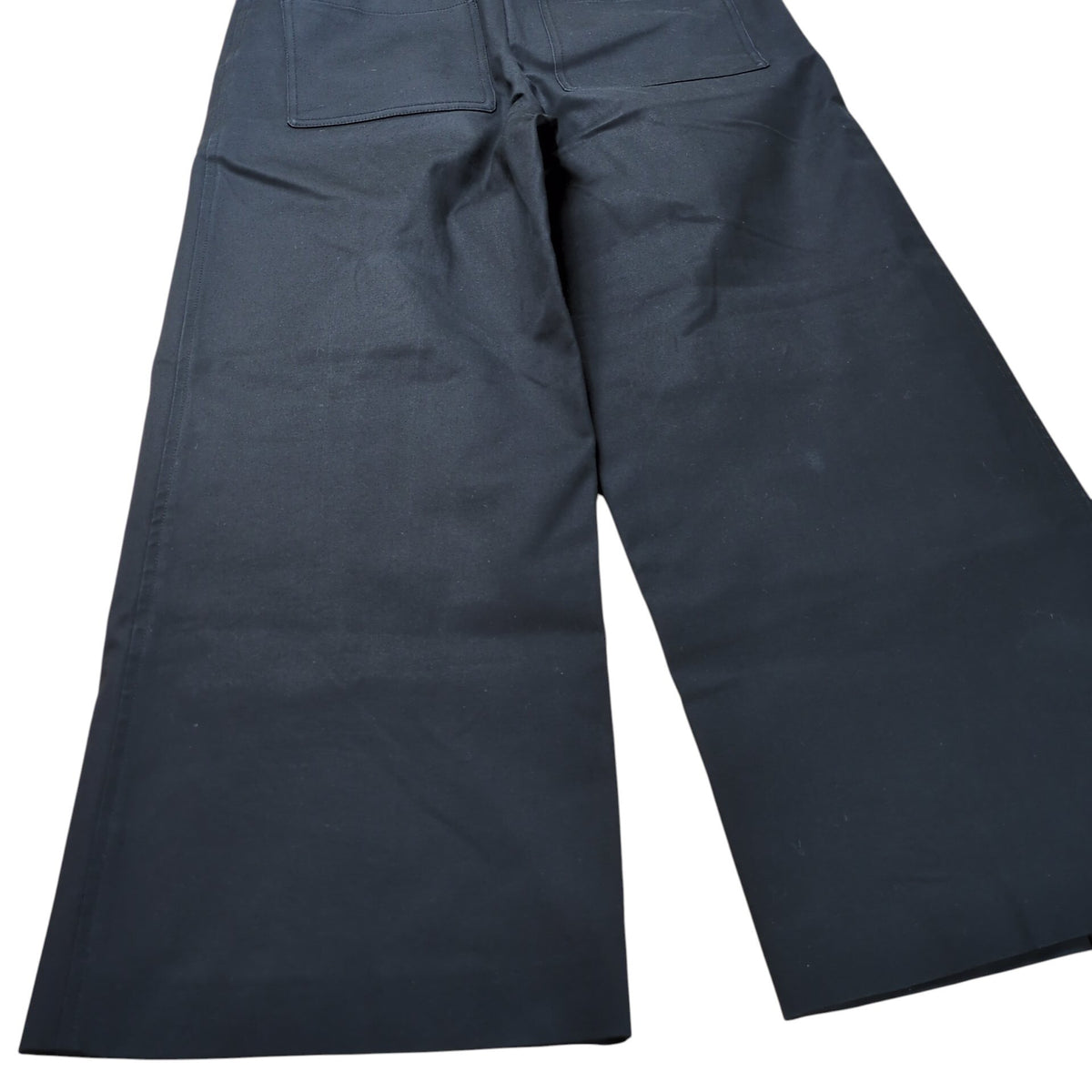 HERMES Cotton Gabardine Wide Trousers Pants Size 36