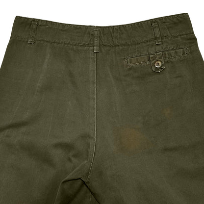 MARITHE FRANCOIS GIRBAUD 80s Pleated Shorts Olive Size 28