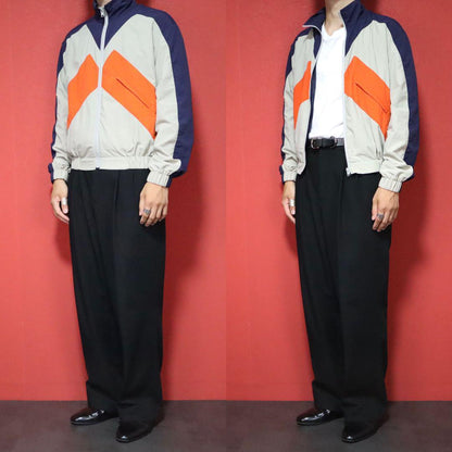 Kenzo Colorblock Logo Nylon Zip Jacket Size S