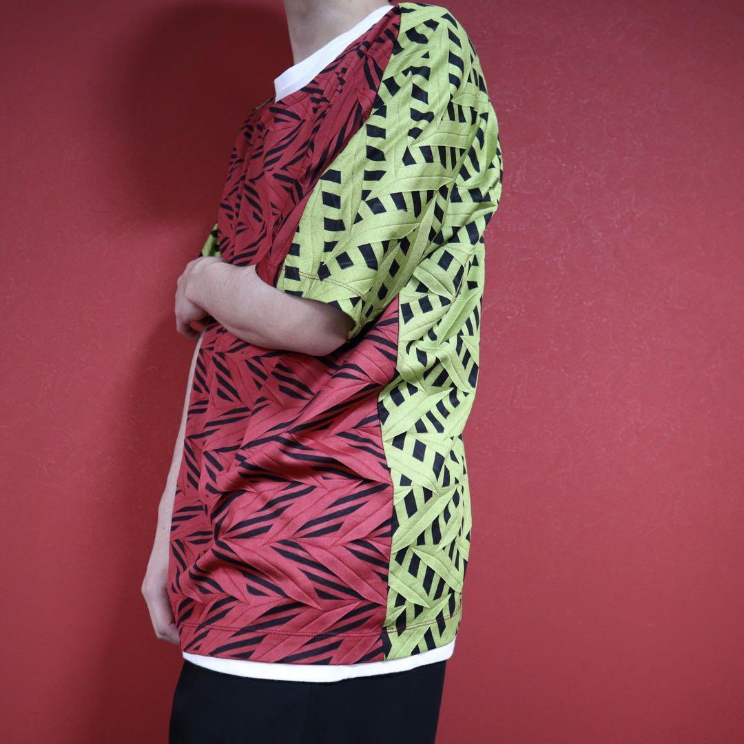 Issey Miyake SS Pleated Color Block Red Yellow Size 3