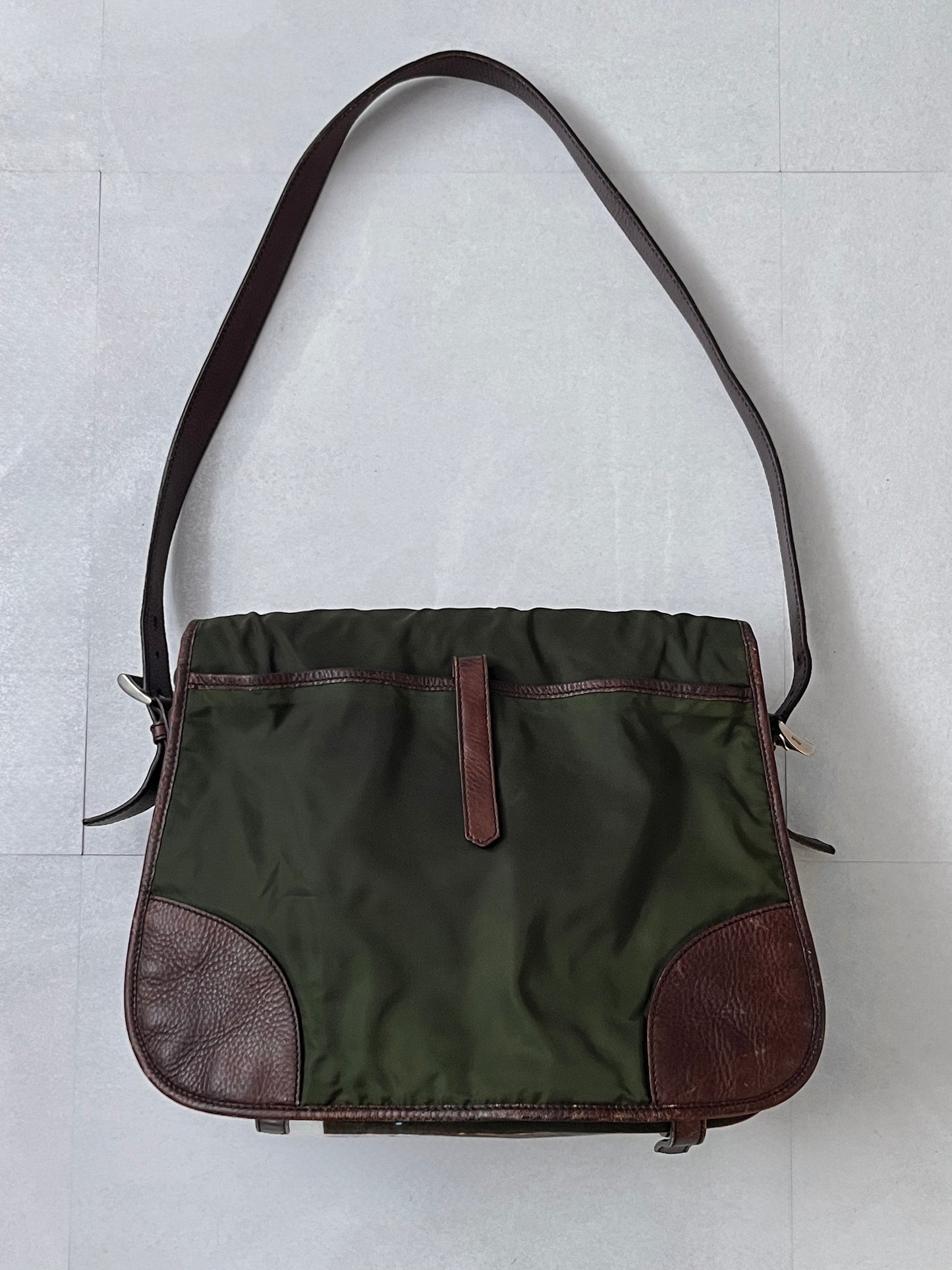 Prada Mix Material Shoulder Bag Multi Size F