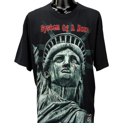 SYSTEM OF A DOWN Y2K "STATUE OF LIBERTY" Band T-Shirt Size XL