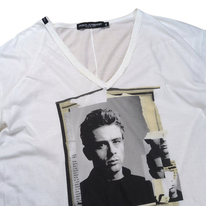 Dolce & Gabbana James Dean Photo T-Shirt White Size 48