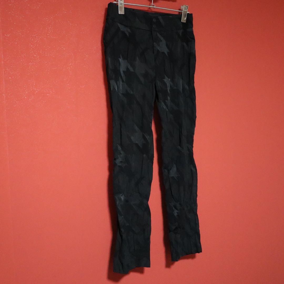 ISSEY MIYAKE 00s Houndstooth Wrinkle Wide Pants Size 1