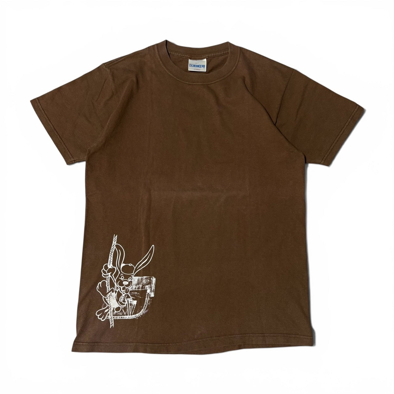 Vintage Hectic Brown Cartoon Print S/S Tee Size MEDIUM