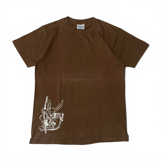Vintage Hectic Brown Cartoon Print S/S Tee Size MEDIUM