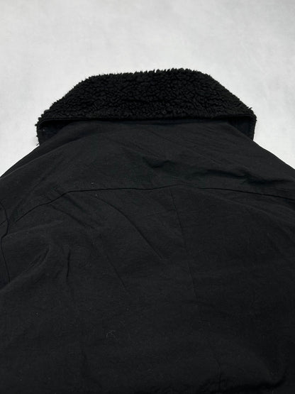 wjk black chin strap partial boa jacket F/W2017 Size 2