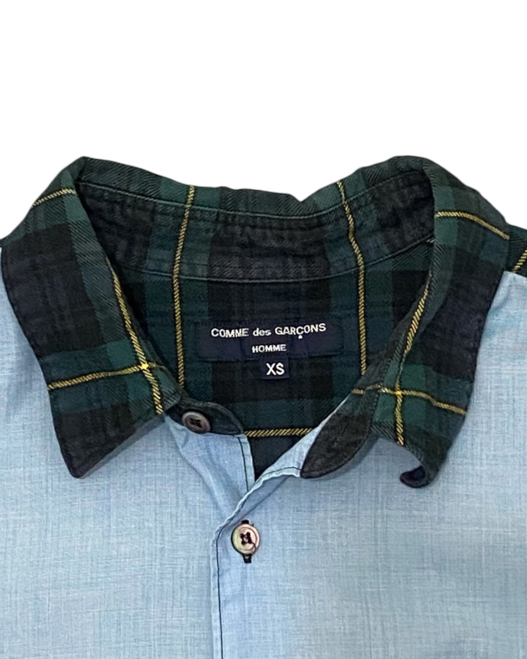 Comme des Garcons HOMME Check Shirts Blue x Green