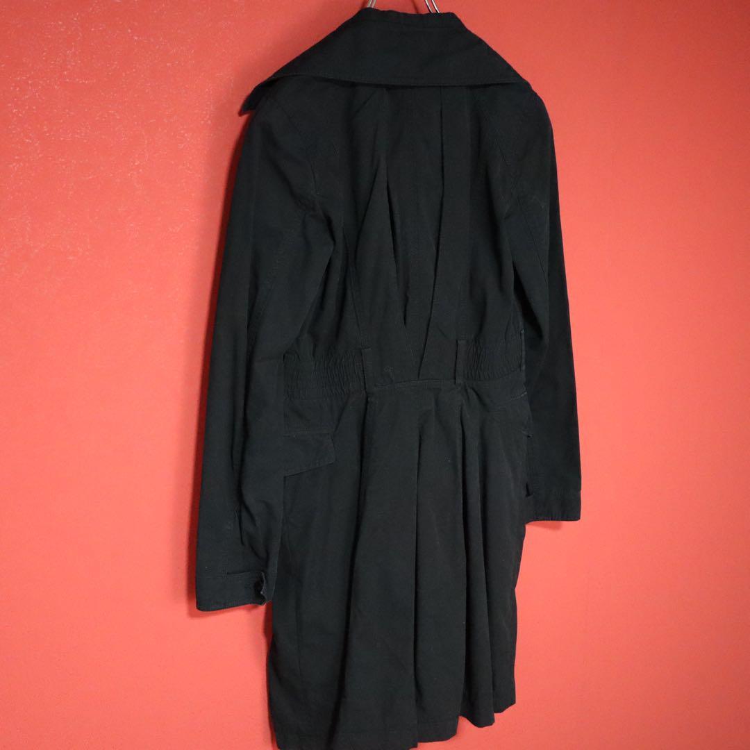 Armani Exchange Zip Design Long Coat Black Size S