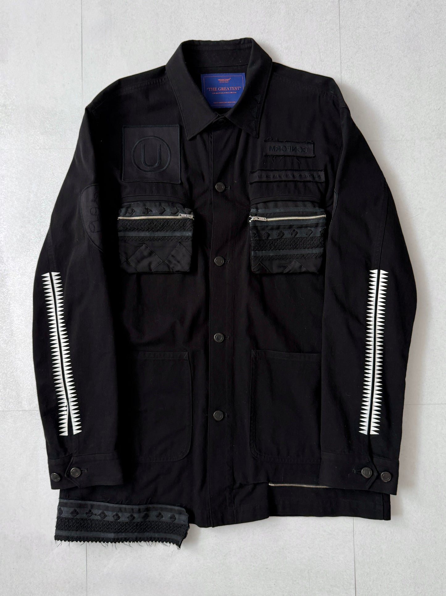 Undercover Black Gimmick Cotton Shirt Size 3