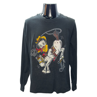 BETTY BOOP COWGIRL Long Sleeve T-Shirt Size L