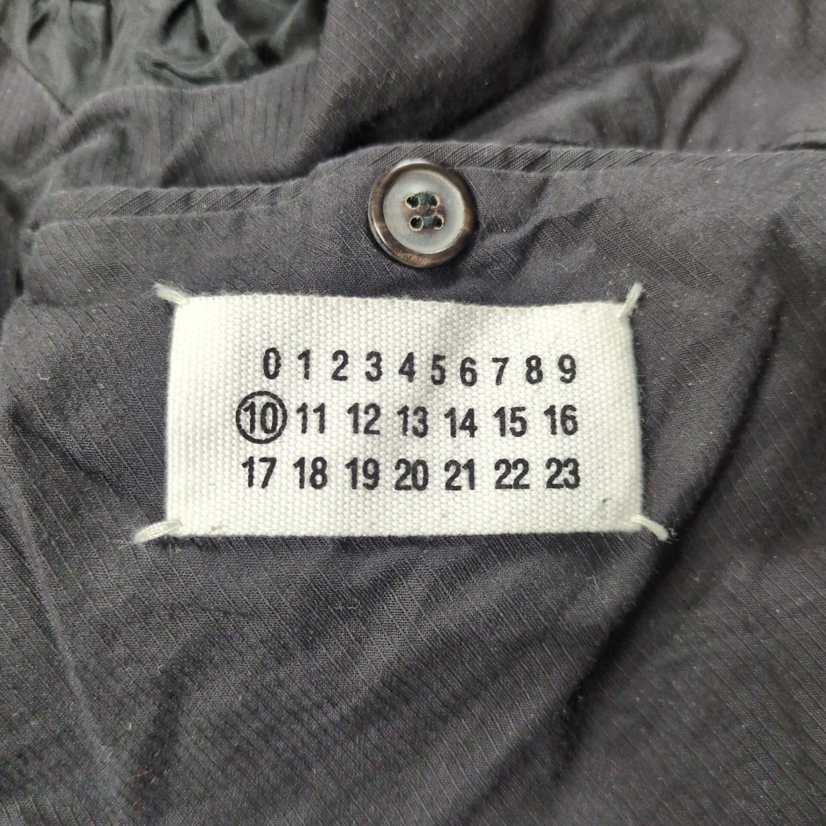 Maison Margiela Dark Navy Wool Full Zip Jacket Size 44