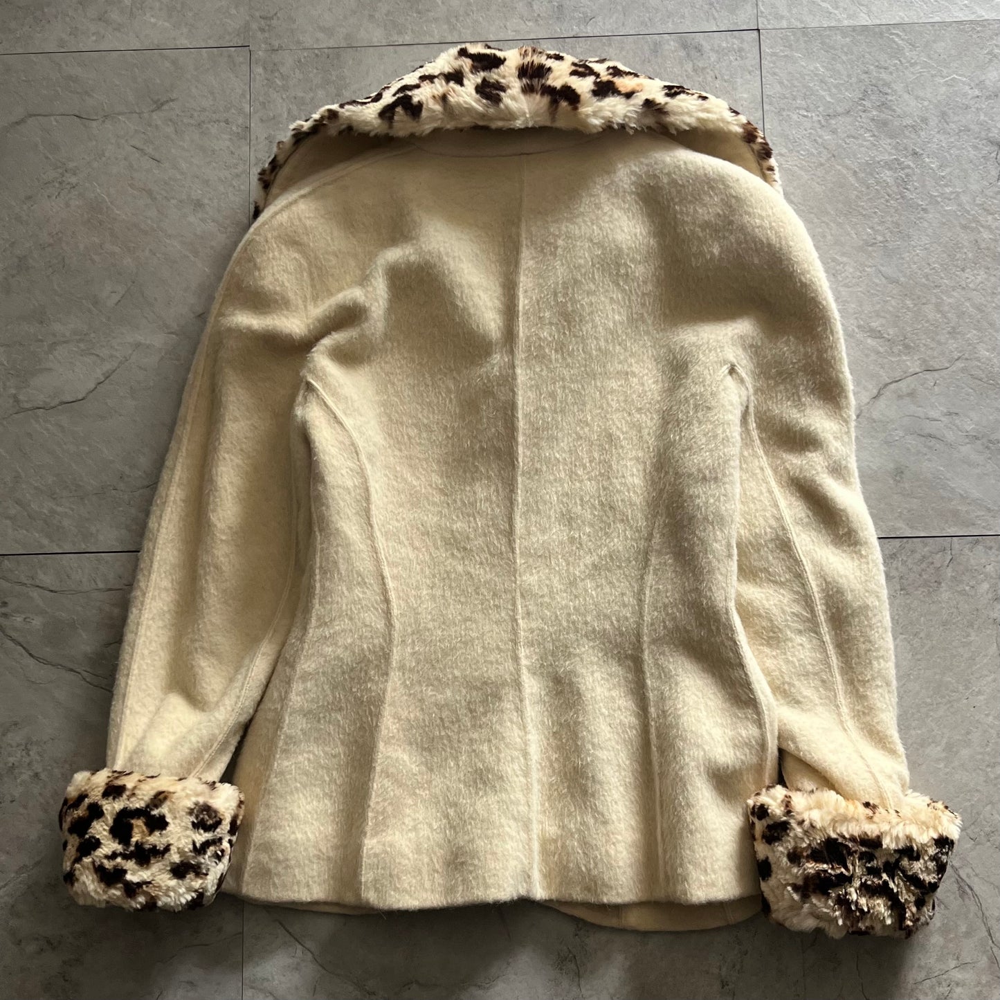 Junko Shimada Beige Leopard Jacket Size XS