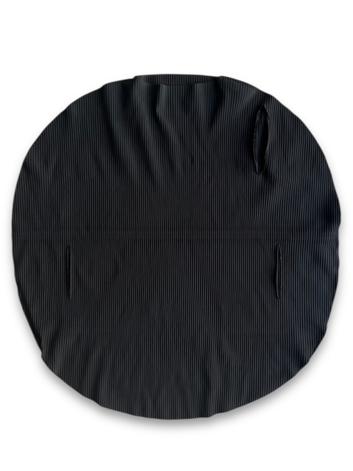 Issey Miyake 2011 me pleats circle design sleeveless poncho Black