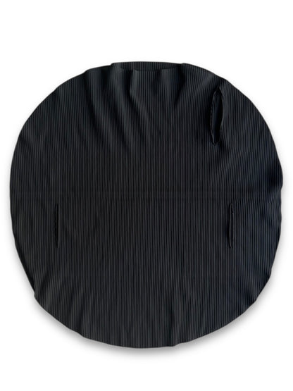 Issey Miyake 2011 me pleats circle design sleeveless poncho Black