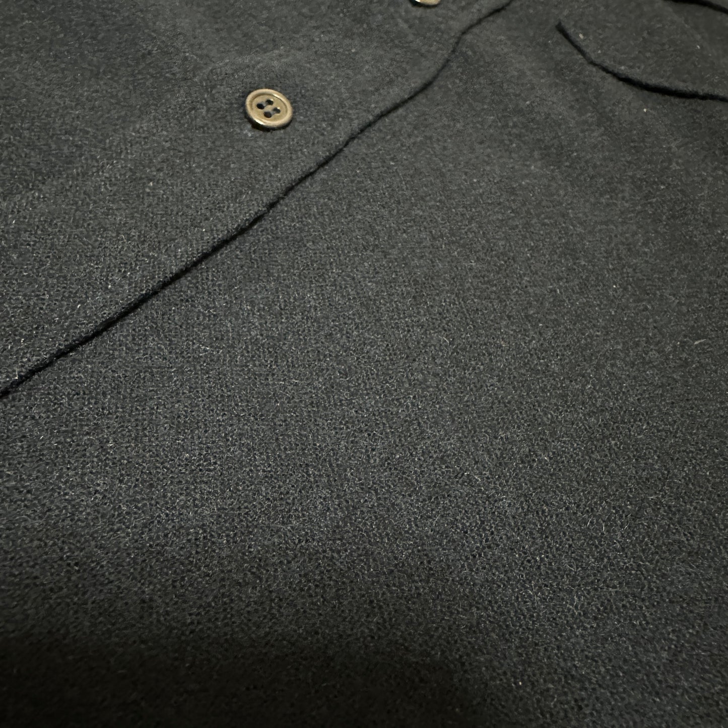PRADA Navy Wool Military Shirt