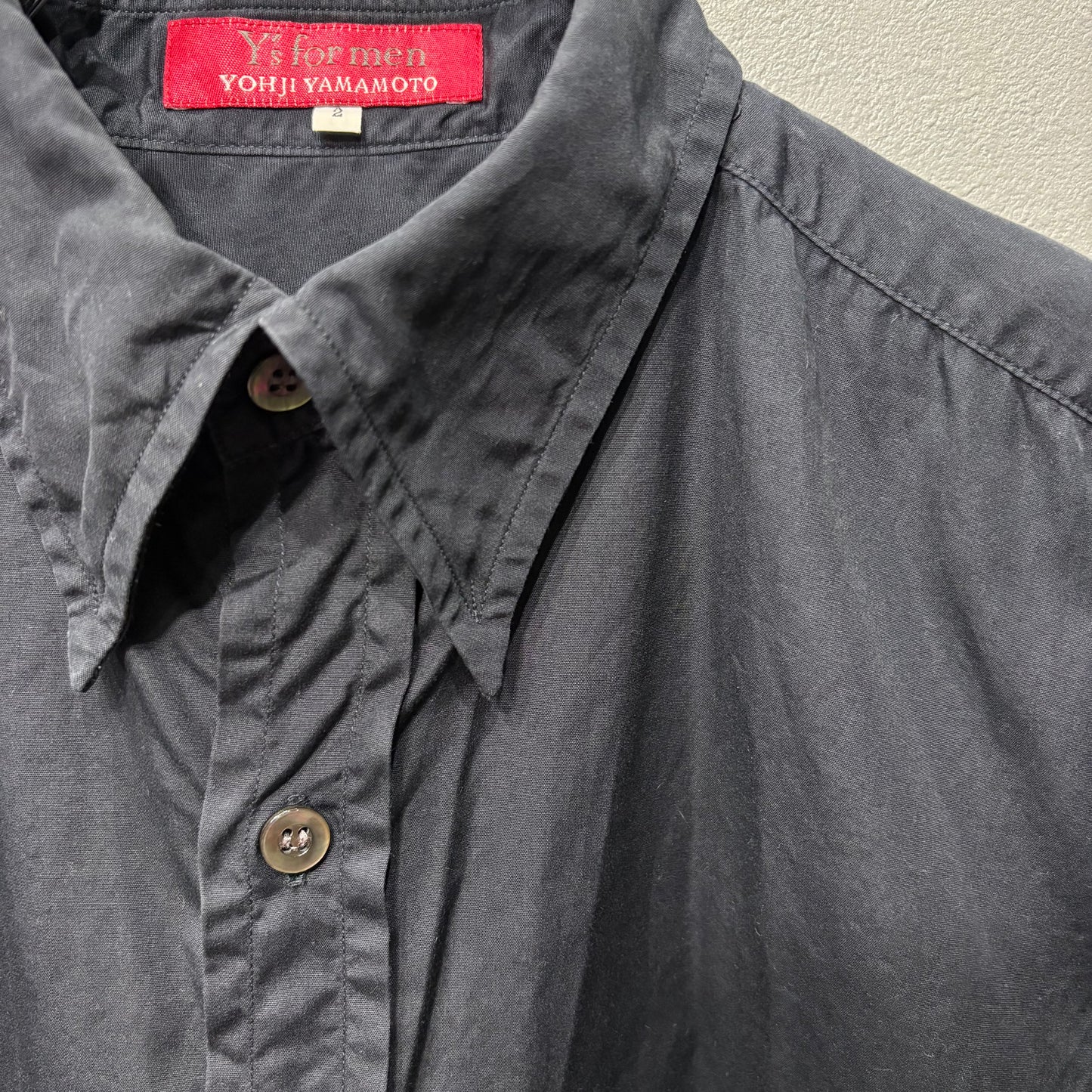 Y's for men 90s Navy Placket Front Shirt Size 2